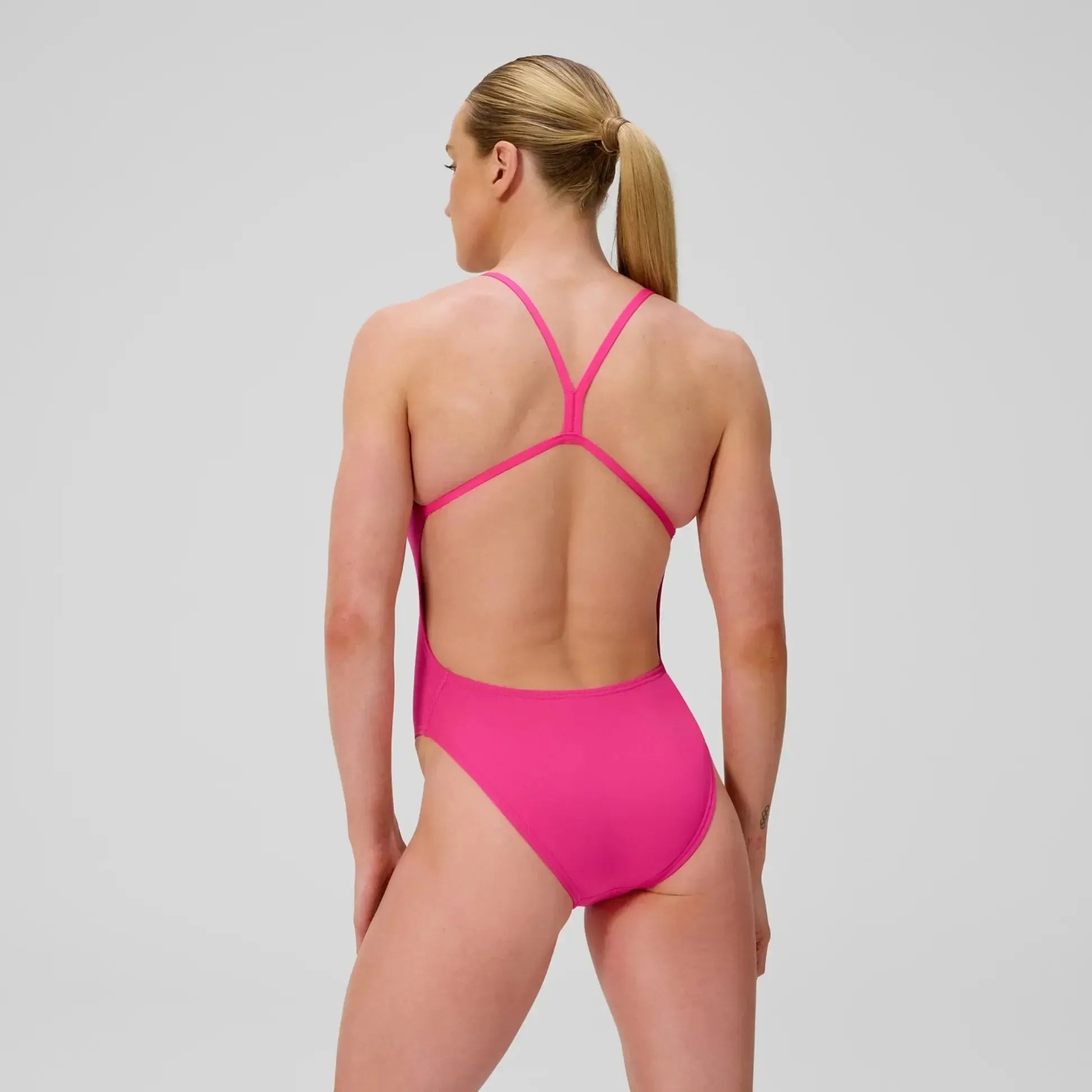 Speedo Women's Solid V-Back One Piece