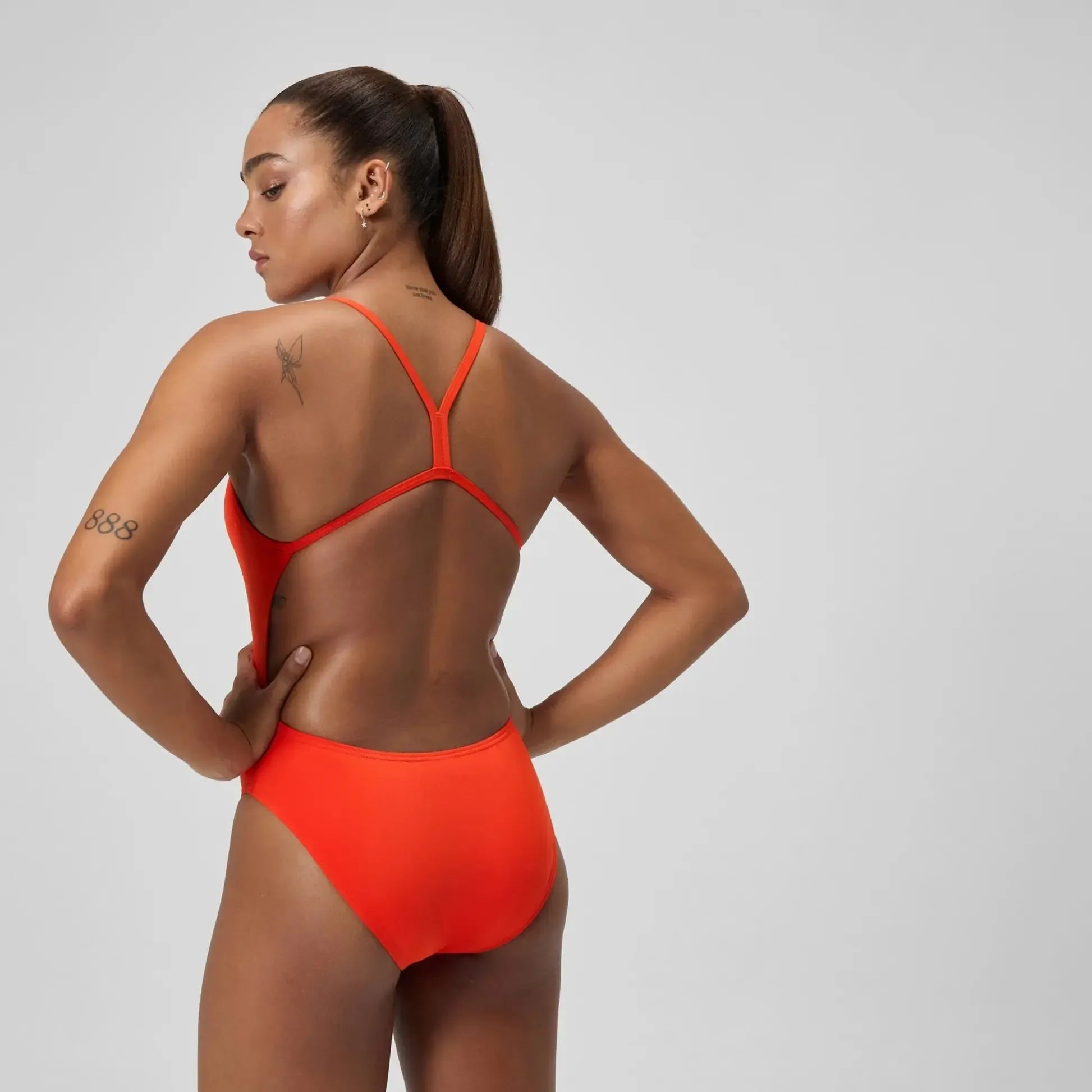 Speedo Women's Solid V-Back One Piece