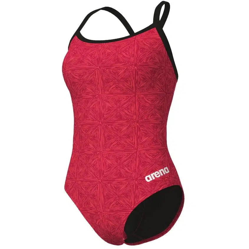 Arena Women's Abstract Tiles Light Drop Back One Piece