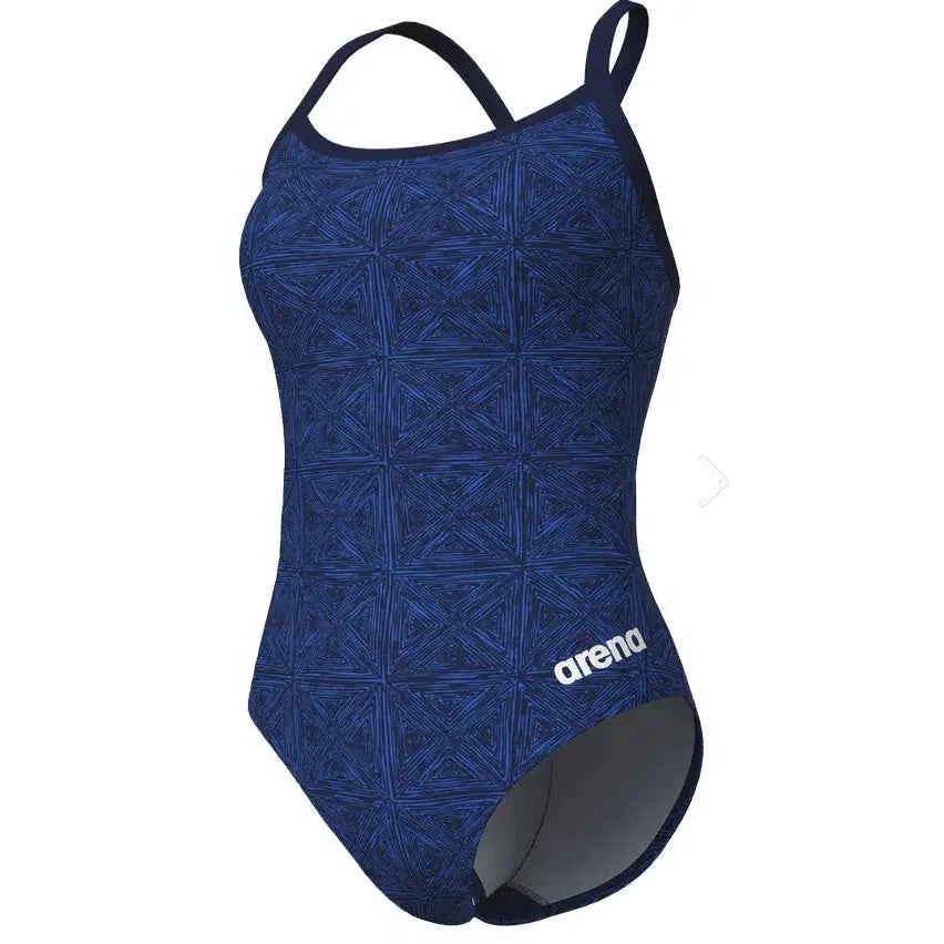 Arena Women's Abstract Tiles Light Drop Back One Piece