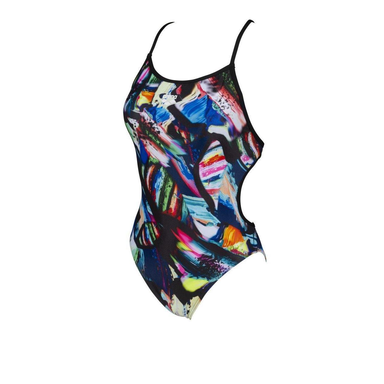 Arena Women's Colorful Paintings Lace Back One Piece