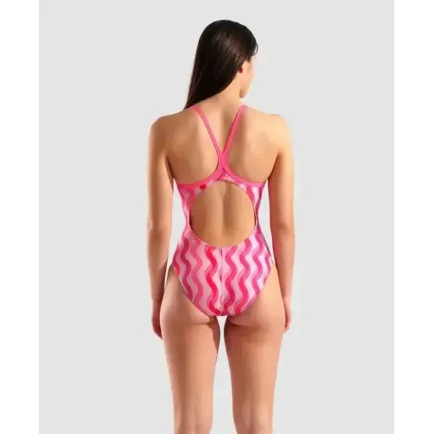 Arena Women's Ripple Print Light Drop Back One Piece