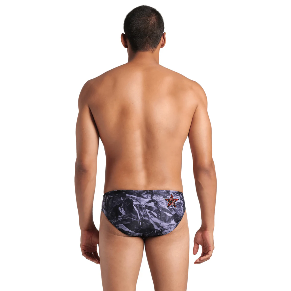 Victoria West Crackle Swim Briefs w/ Logo