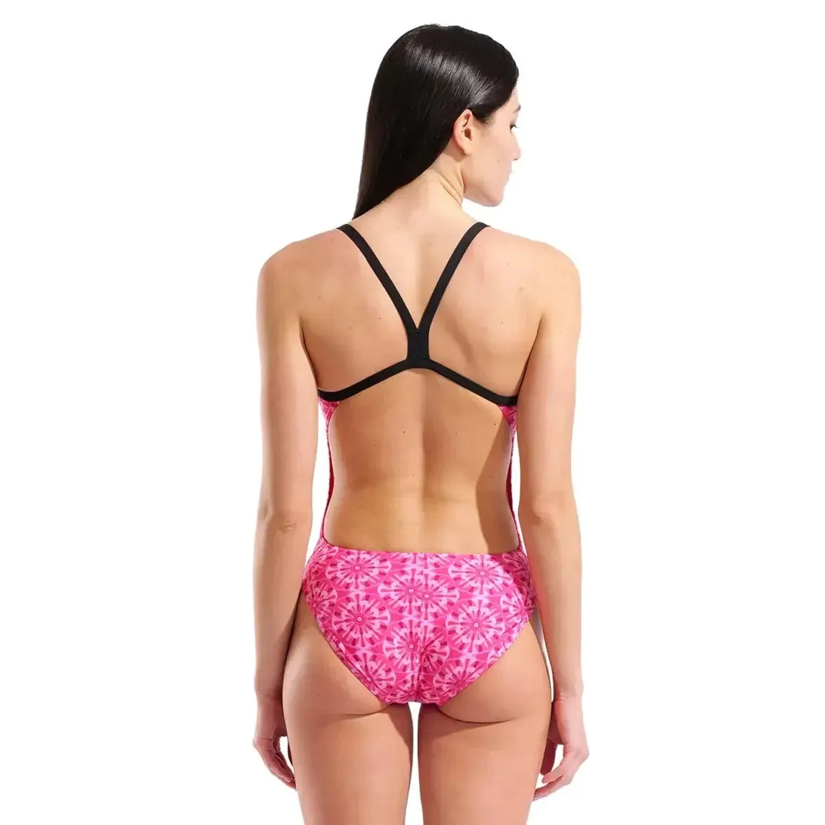 Dallas Metroplex Diving Floral Challenge Back Swimsuit w/ Embroidered Logo