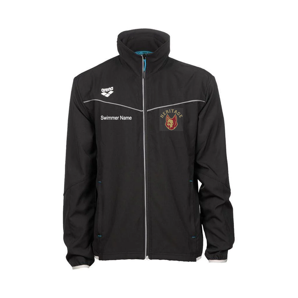 Heritage HS Black Team Sports Panel Jacket w/ Embroidered Logo