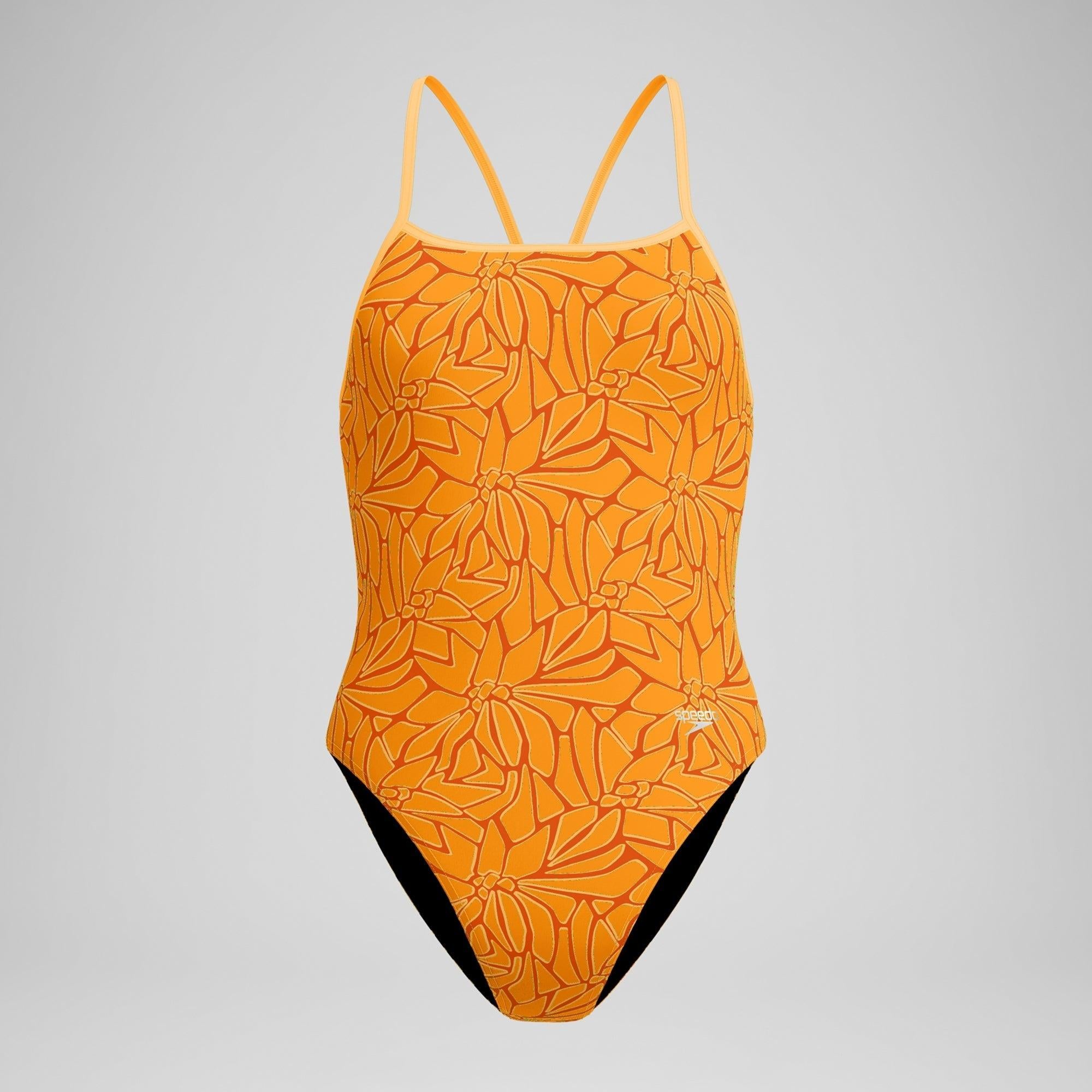 Speedo Women's Petal Polygon Turnback One Piece Swimsuit