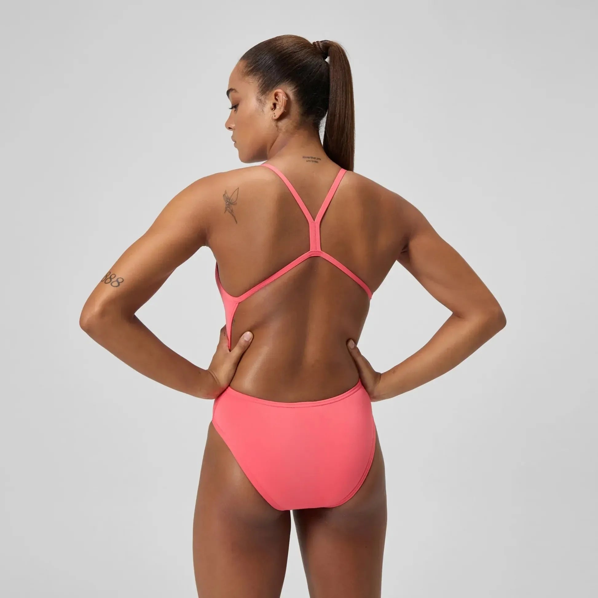 Speedo Women's Solid V-Back One Piece