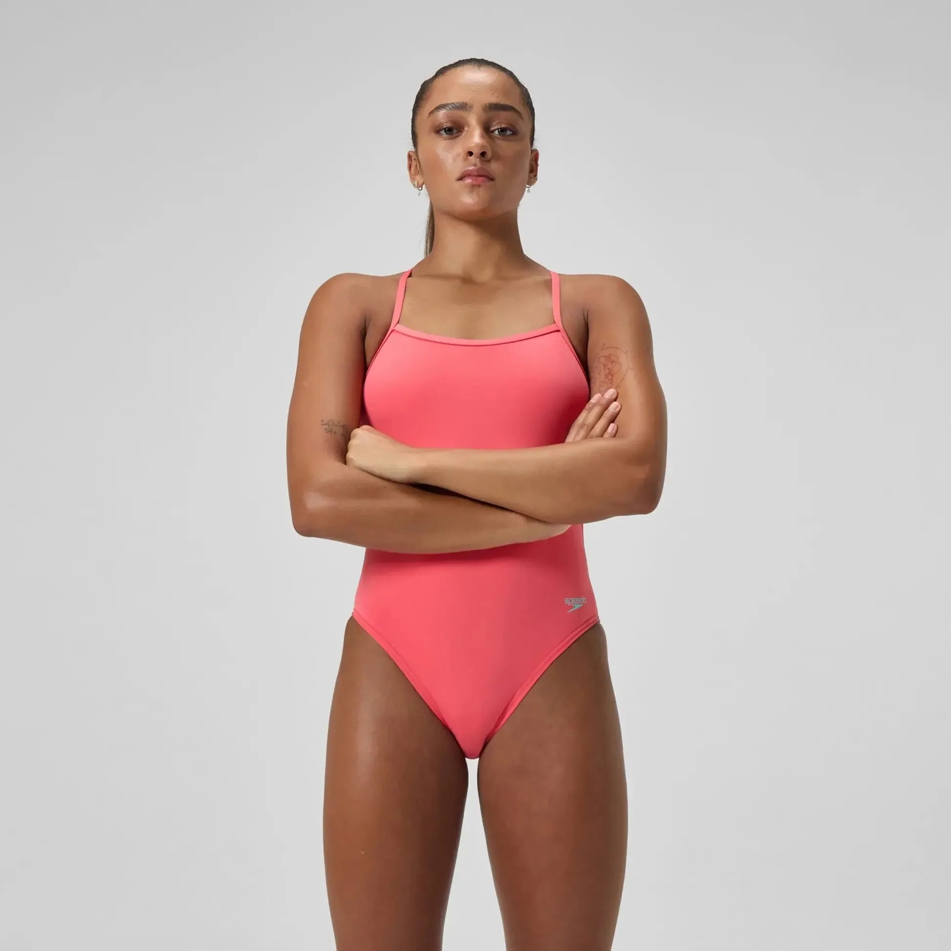 Speedo Women's Solid V-Back One Piece