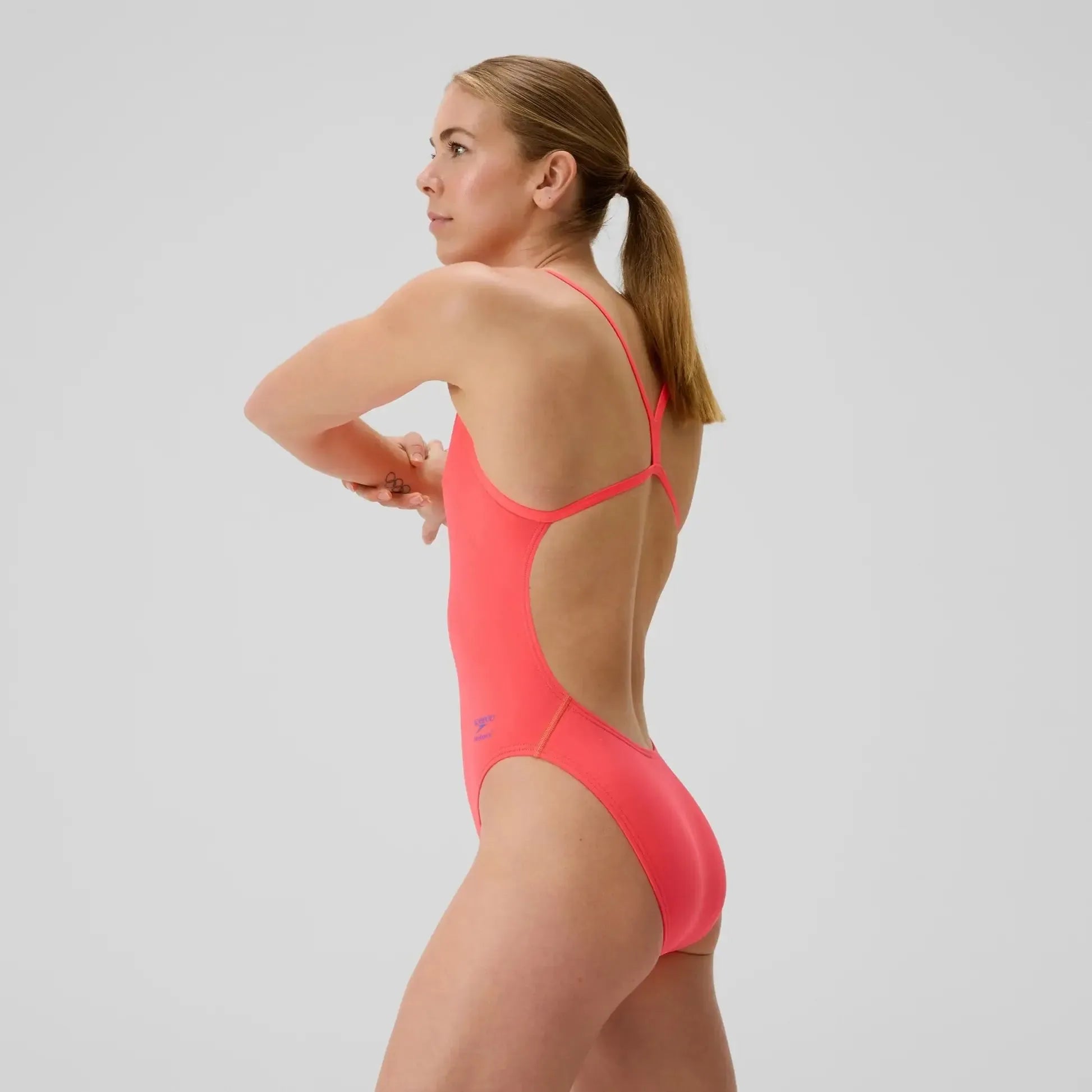 Speedo Women's Solid V-Back One Piece