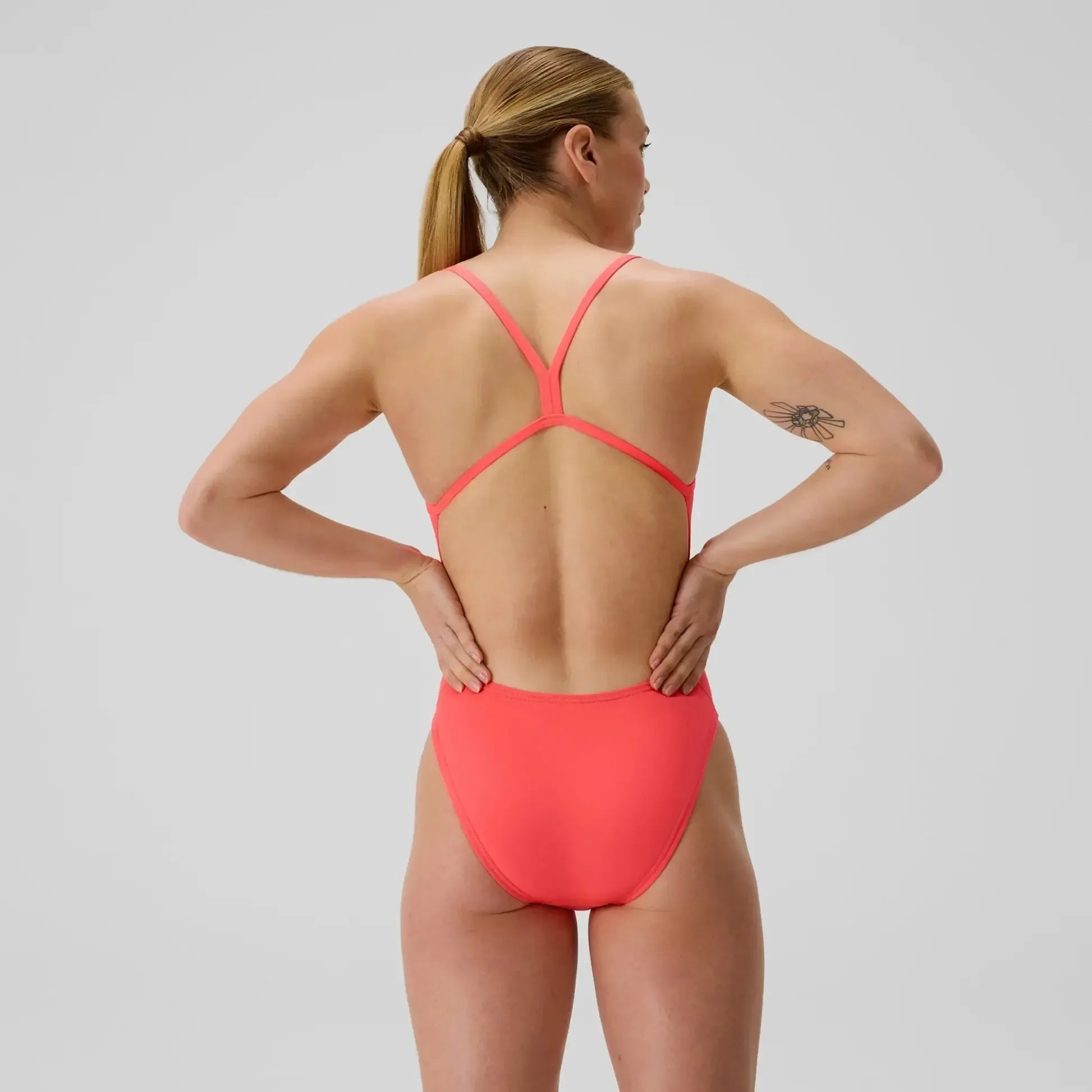 Speedo Women's Solid V-Back One Piece