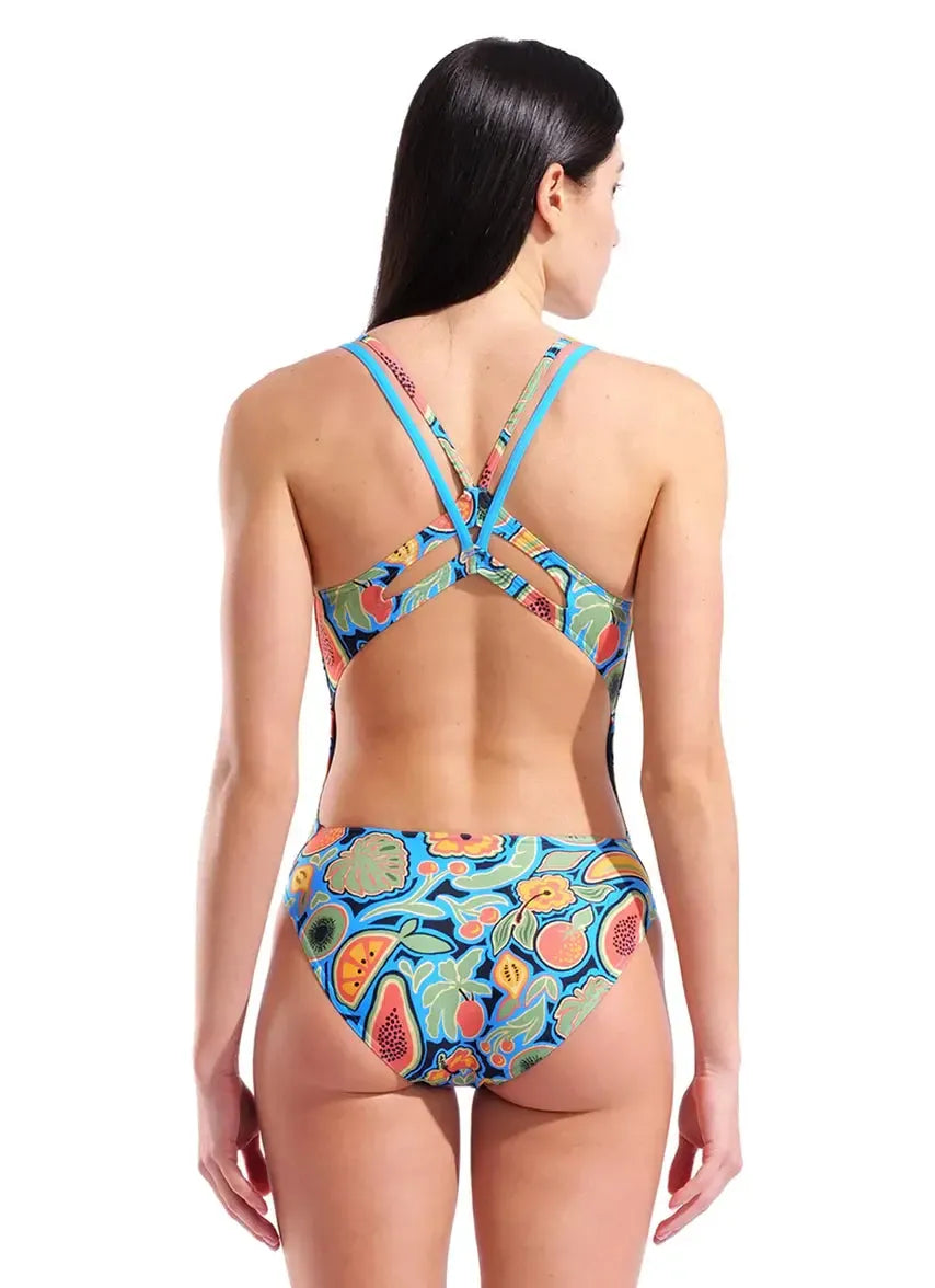 Women's Fruits Lace Plus Back One Piece Swimsuit