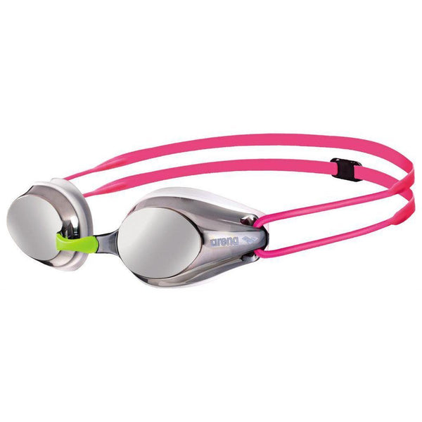 Arena Junior Tracks Mirror Swimming Goggles Silver
