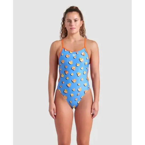 Arena Women's Ducks Lace Back One Piece Swimsuit