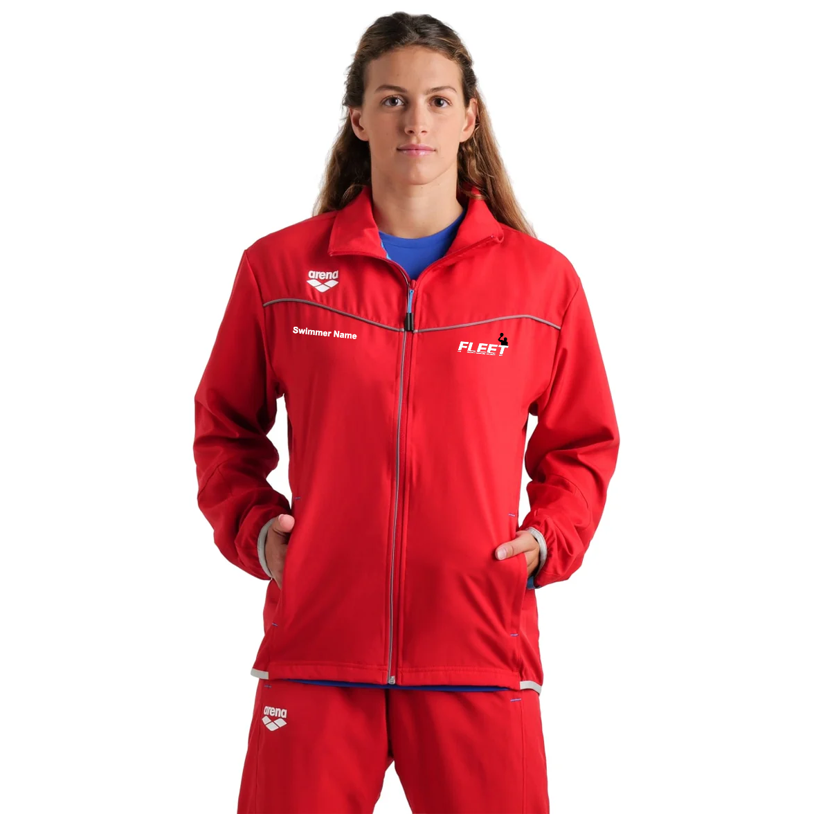 FLEET Water Polo Arena Team Sports Panel Jacket w/ Embroidered Logo