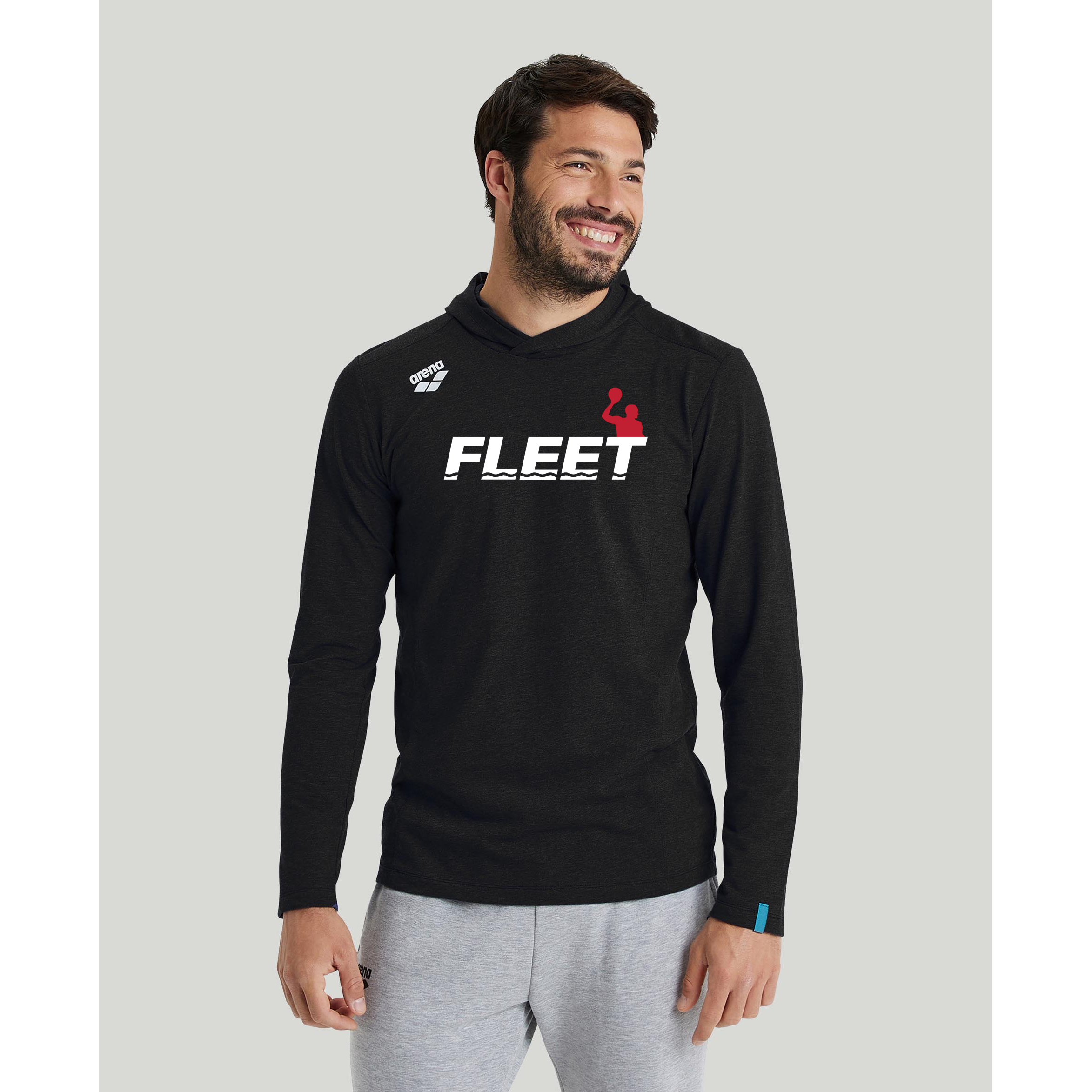 FLEET Water Polo Arena Unisex Team Hooded T-shirt Panel w/ Logo