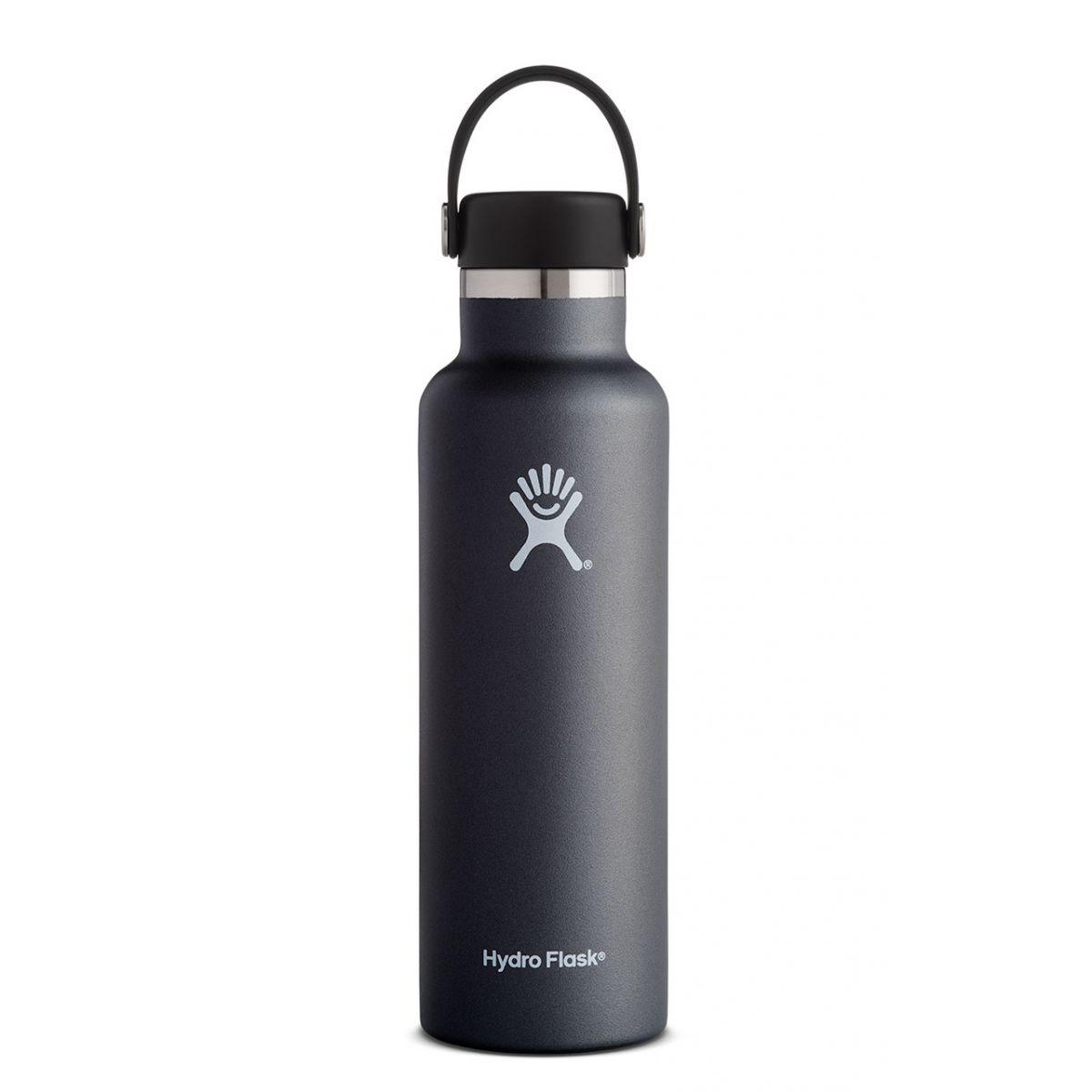 HydroFlask Standard Mouth with Flex Cap 21 oz - Black – The Heel