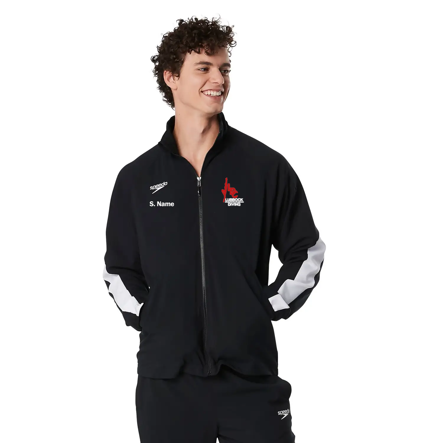 Lubbock Dive Club Men's Warm Up Jacket w/ Embroidered Logo