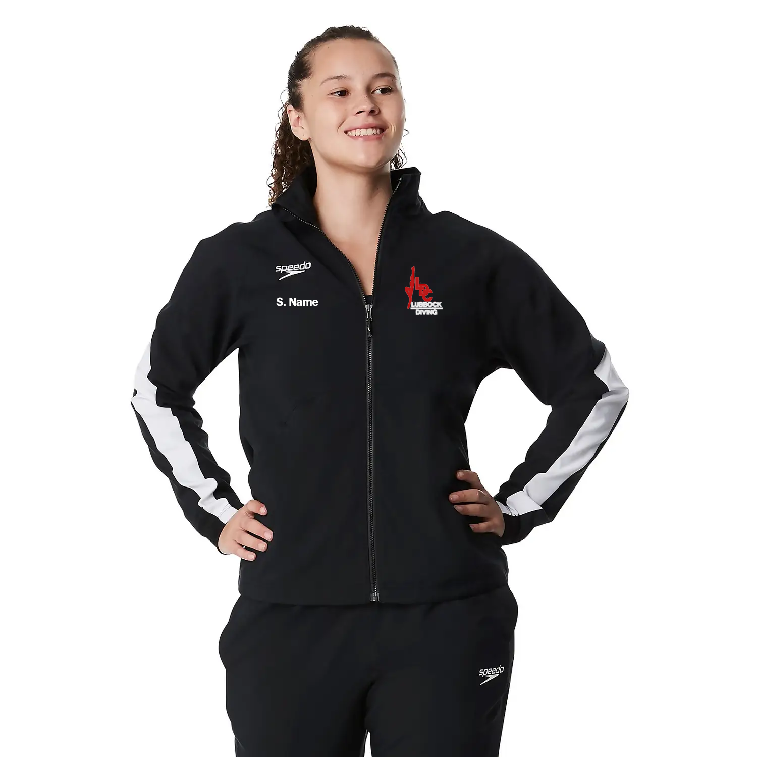 Lubbock Dive Club Women's Warm Up Jacket w/ Embroidered Logo