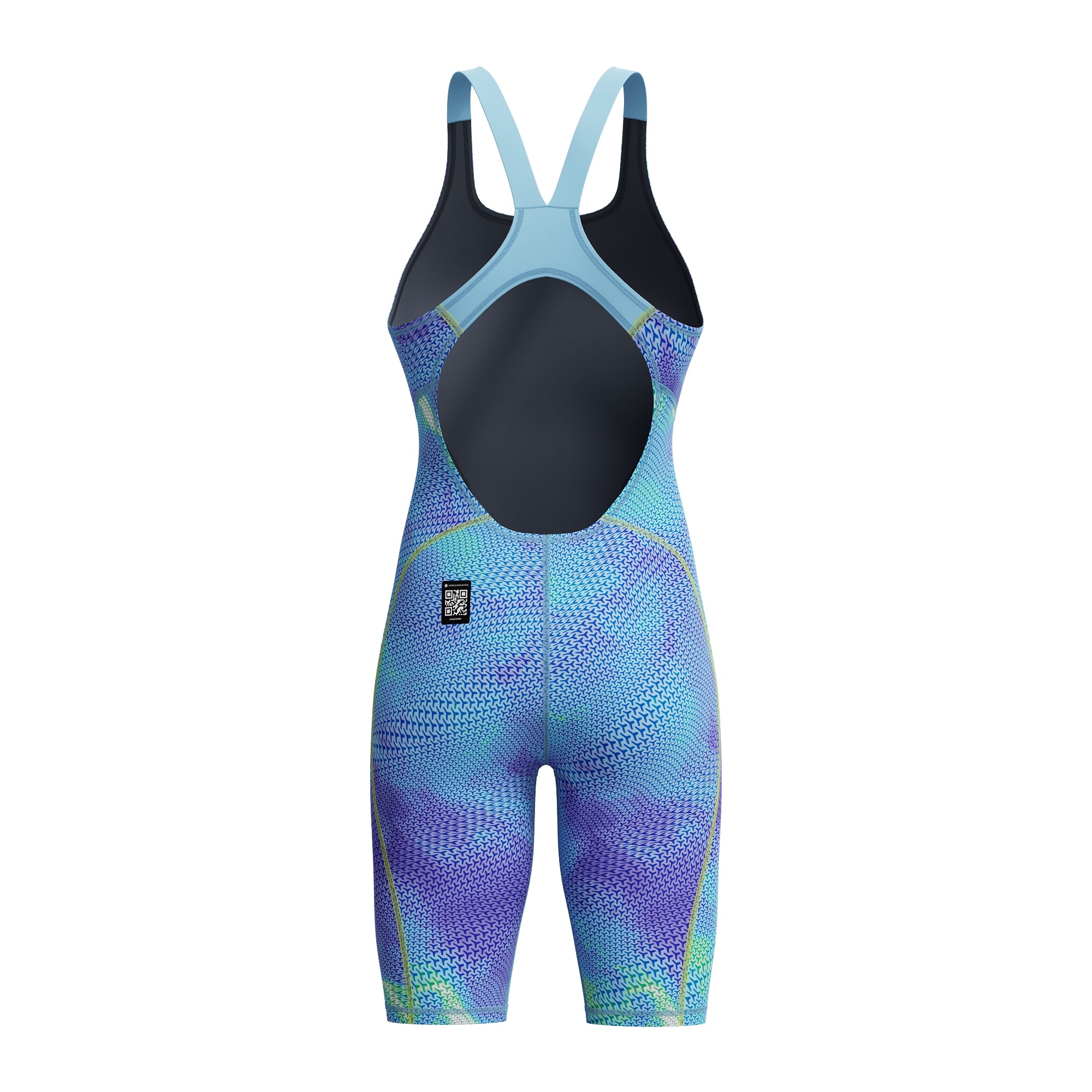 Speedo Women's Hyperspark Printed Open Back Kneeskin Tech Suit