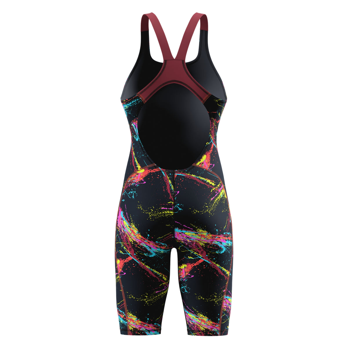 Speedo Women's Hyperspark Printed Open Back Kneeskin Tech Suit