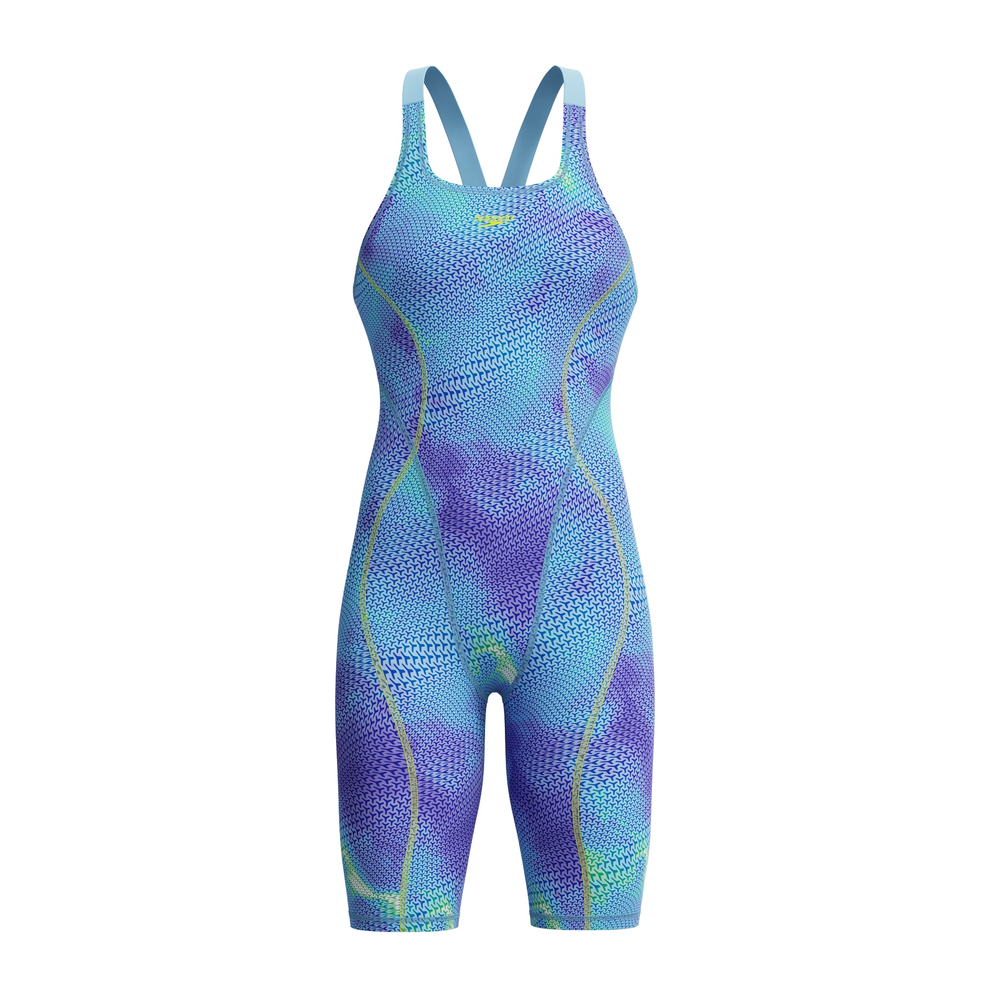Speedo Women's Hyperspark Printed Open Back Kneeskin Tech Suit
