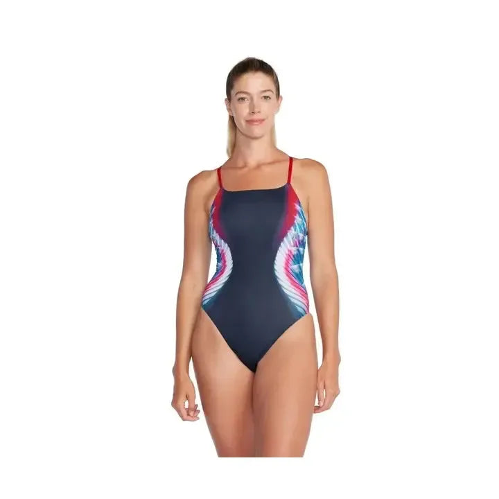 Speedo Women's Olympic Replica Endurance + Printed Strap One Piece