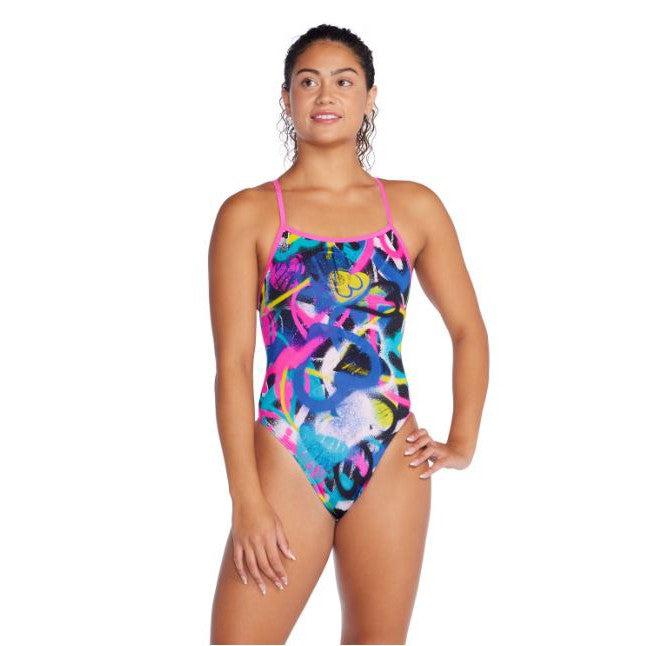 Speedo Women's Printed Double X-Back One Piece