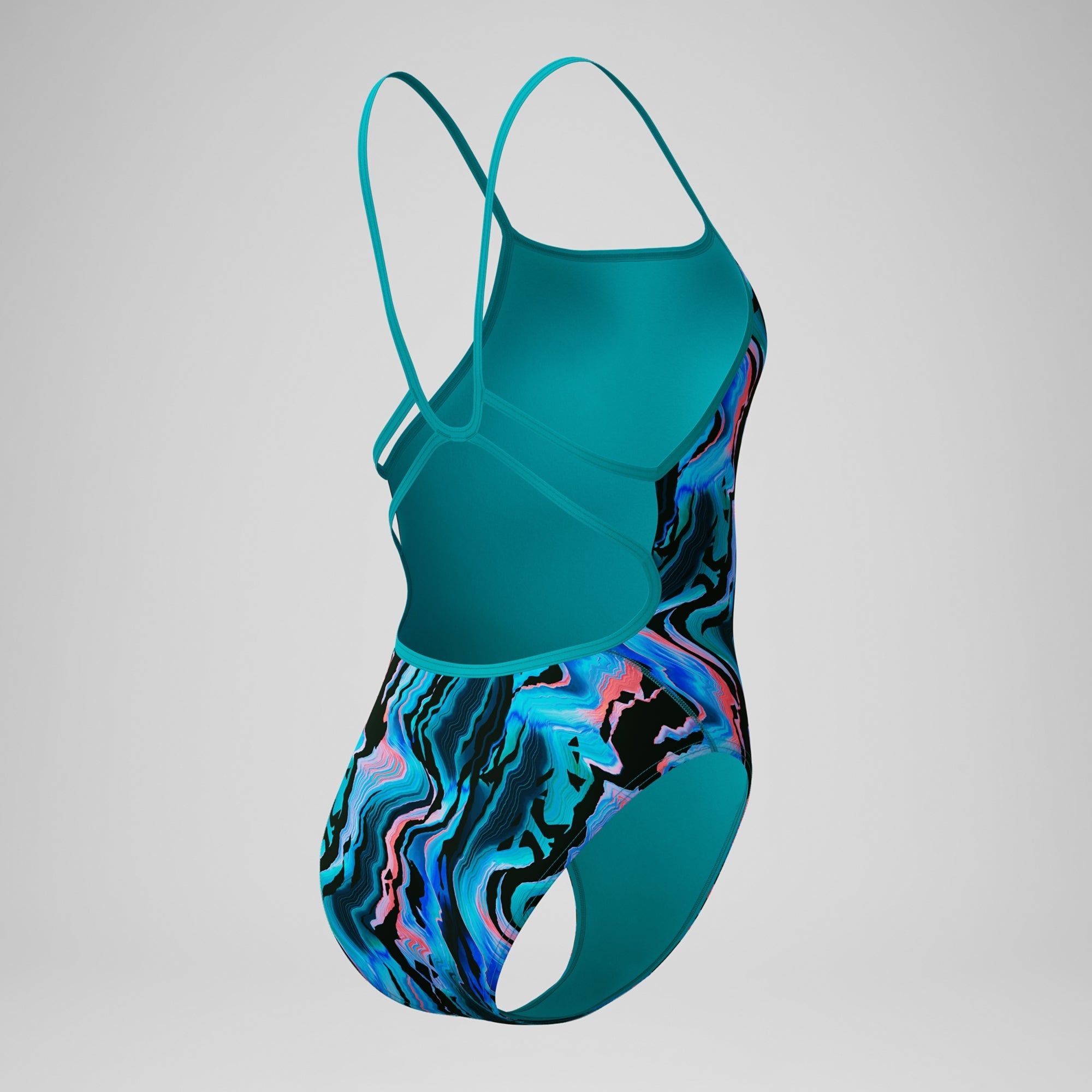 Speedo Women's Printed Web Back One Piece