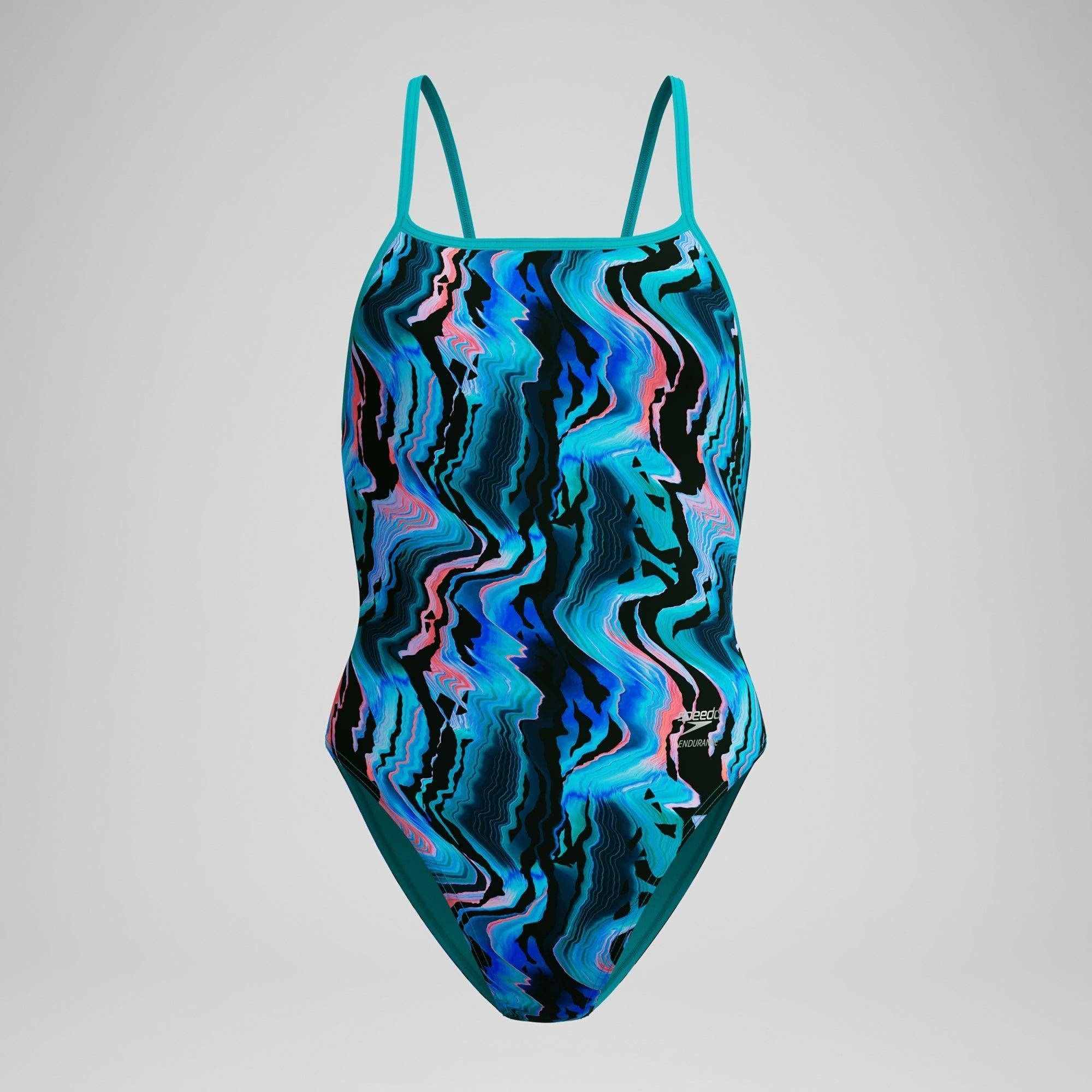 Speedo Women's Printed Web Back One Piece