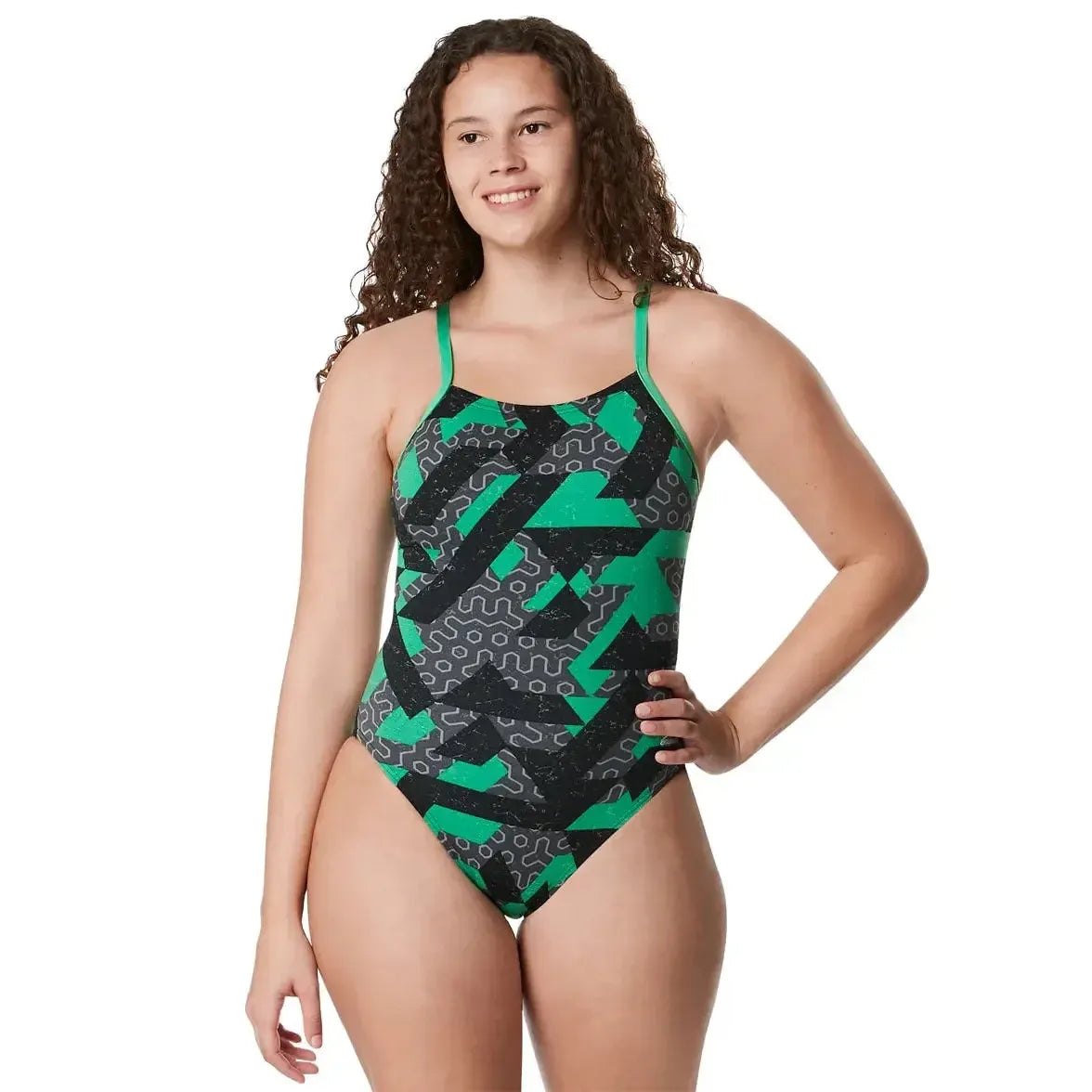 Speedo Women's Ruse Blocks Flyback One Piece
