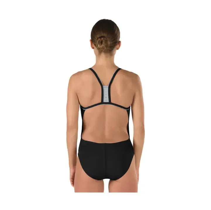 Speedo Women's Solid Endurance+ Thin Strap One Piece