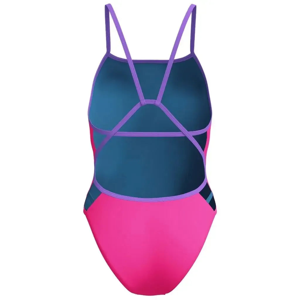 Speedo Women's Solid Tri Back One Piece