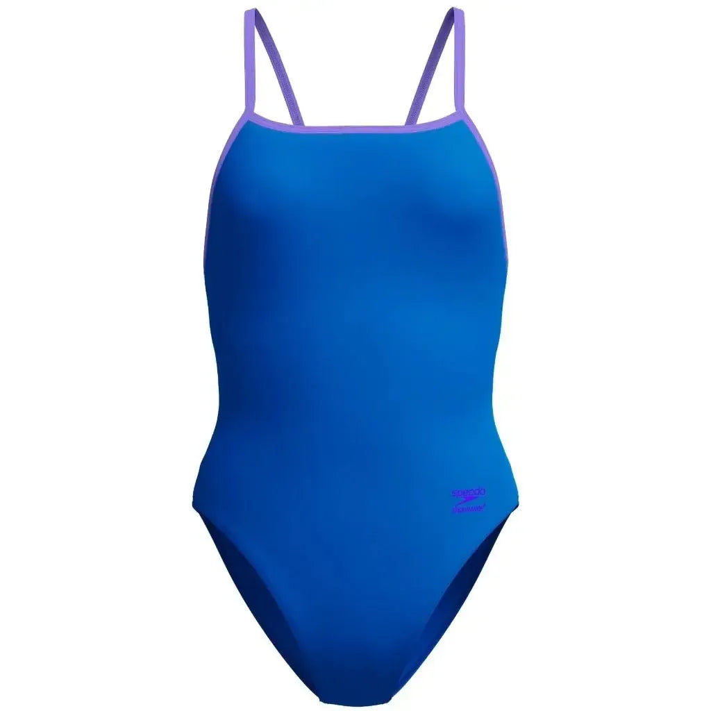 Speedo Women's Solid Tri Back One Piece