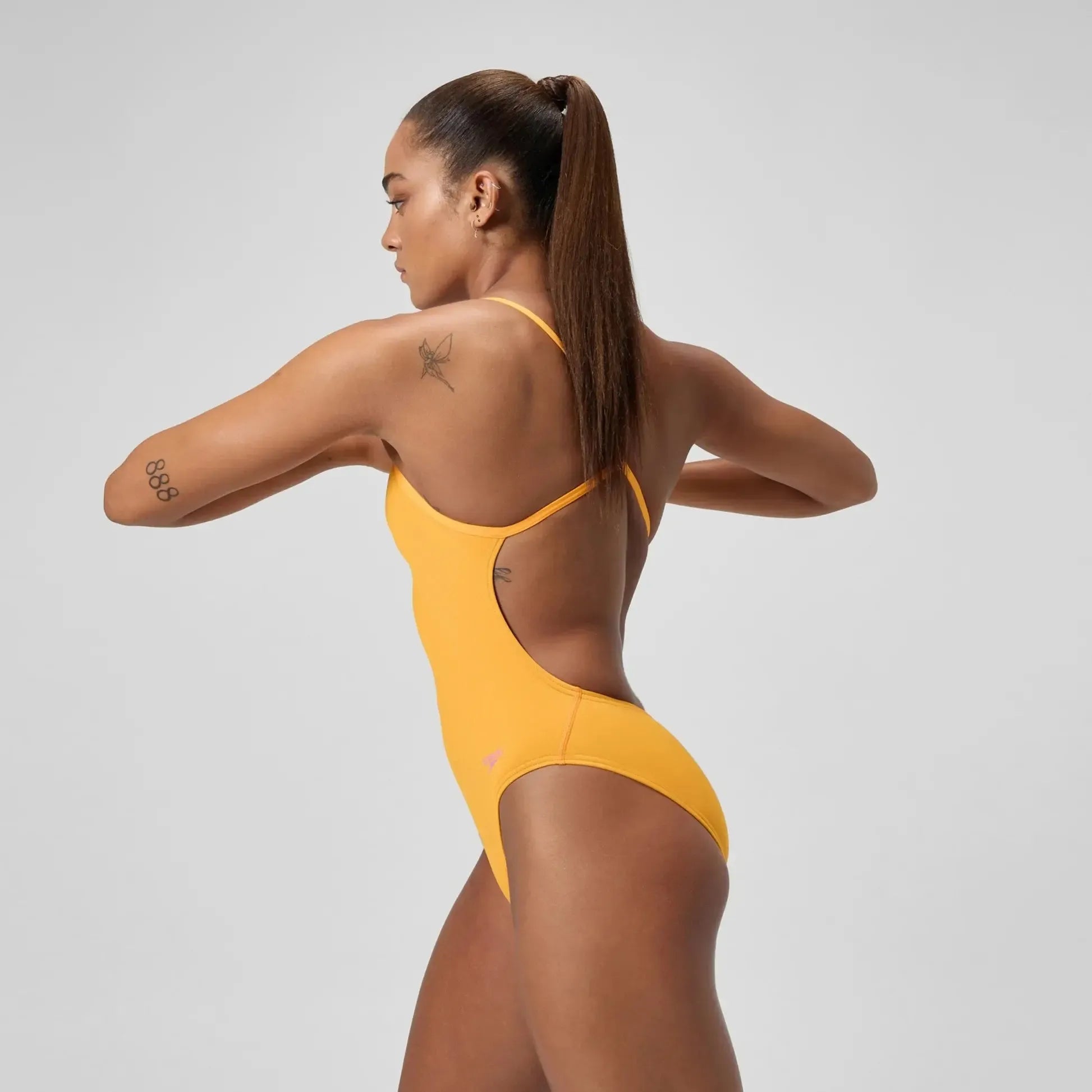 Speedo Women's Solid V-Back One Piece
