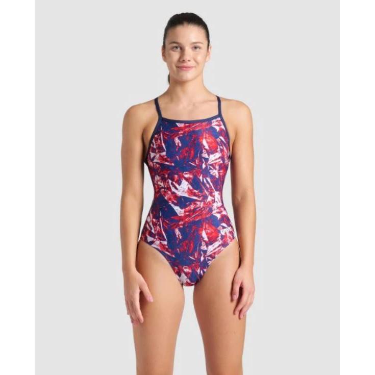 W Crackle Swimsuit Light Drop Back