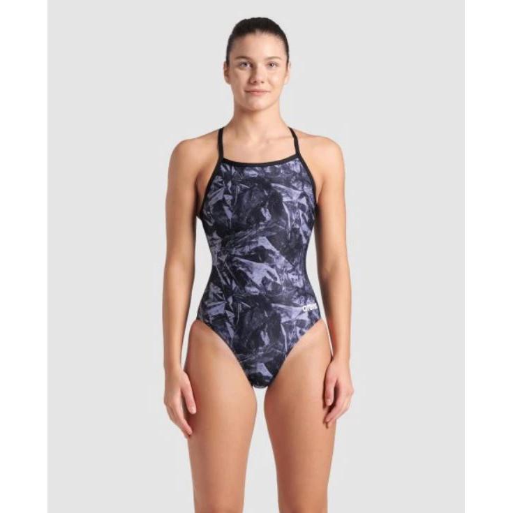 W Crackle Swimsuit Light Drop Back