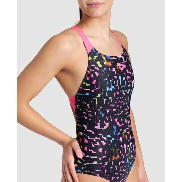 W Mosaic Swimsuit Swim Pro Back