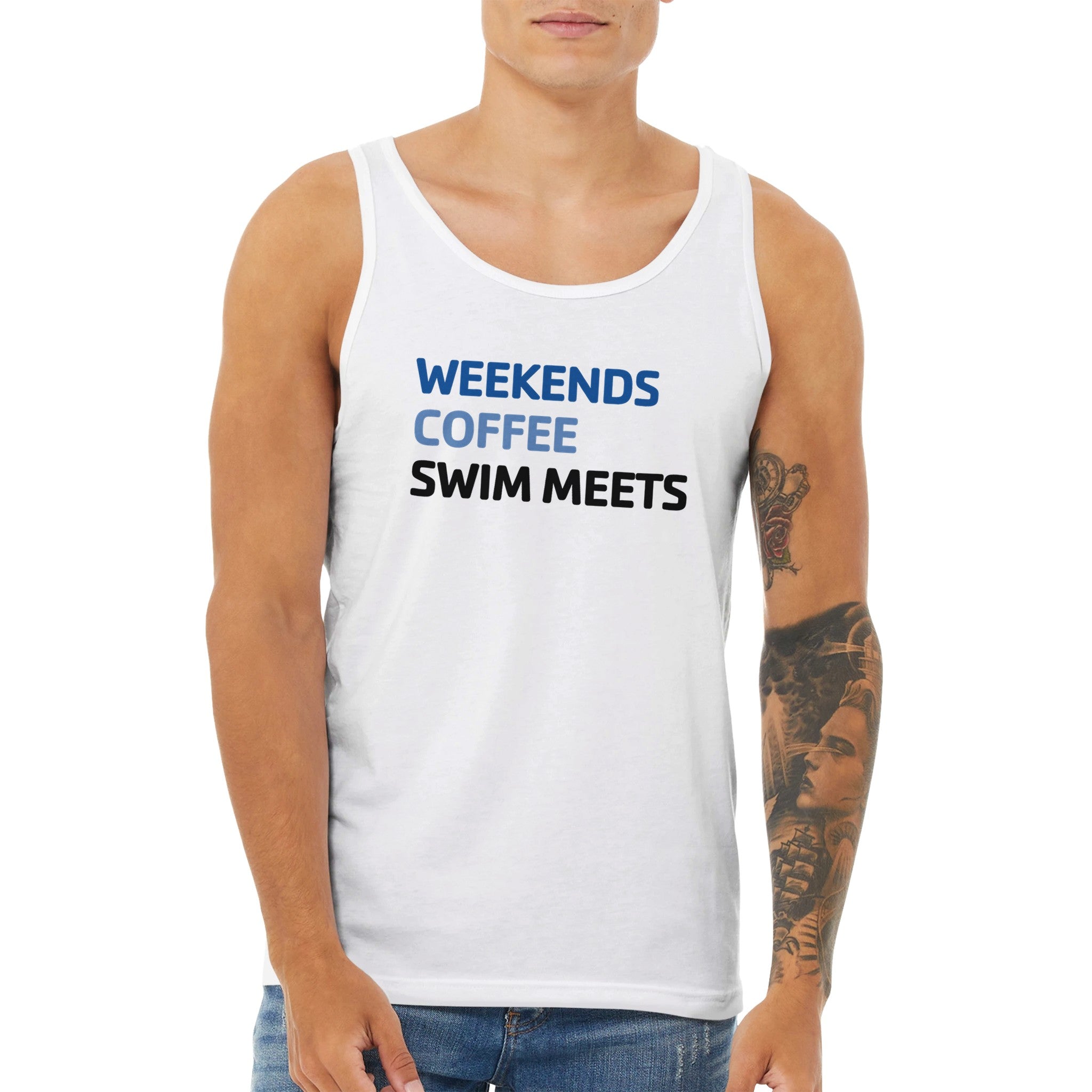 YMCA Weekends Coffee Swim Unisex Tank Top