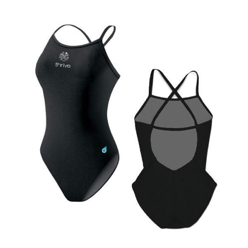 TYR Durafast Elite Diamondfit - Black with HP Team Logo