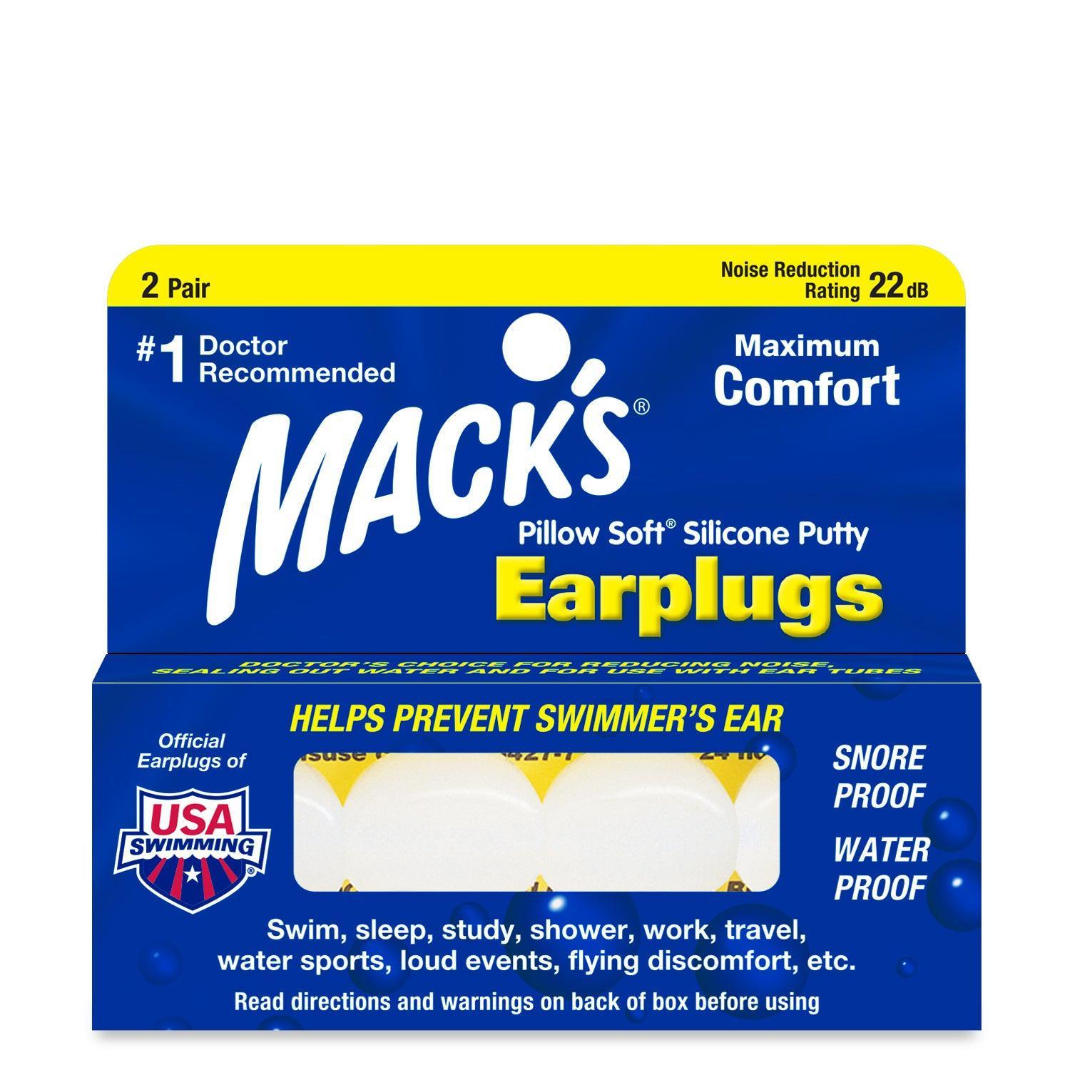 Mack's Pillow Soft Silicone Putty Earplugs - 2 Pair