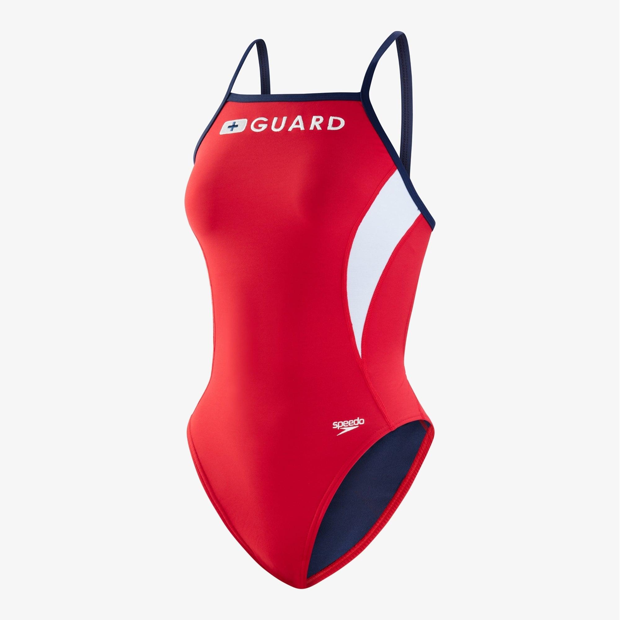 Waterpro Women's Open V Back Lifeguard Two Piece Swimsuit Set at
