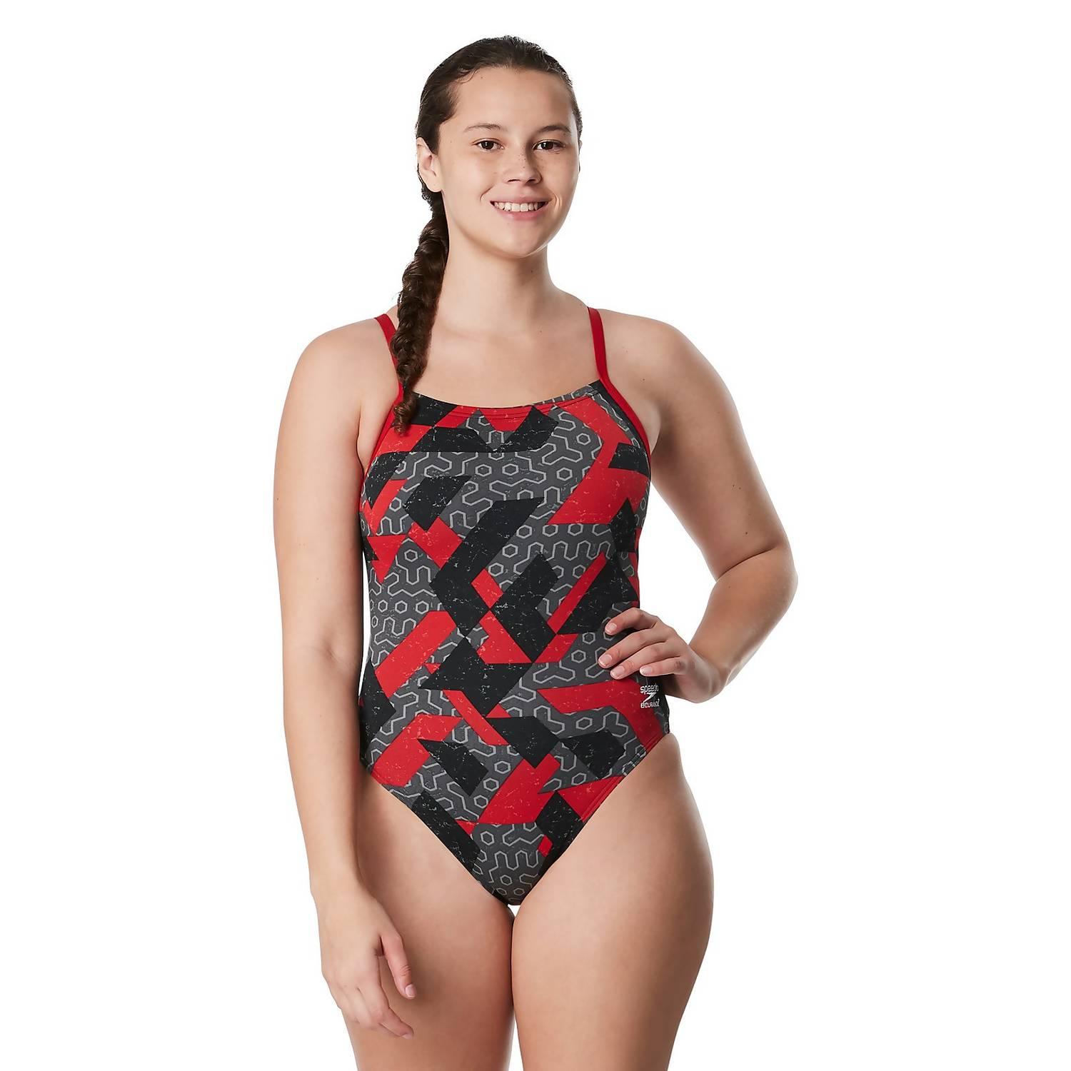 Speedo Women's Ruse Blocks Flyback One Piece