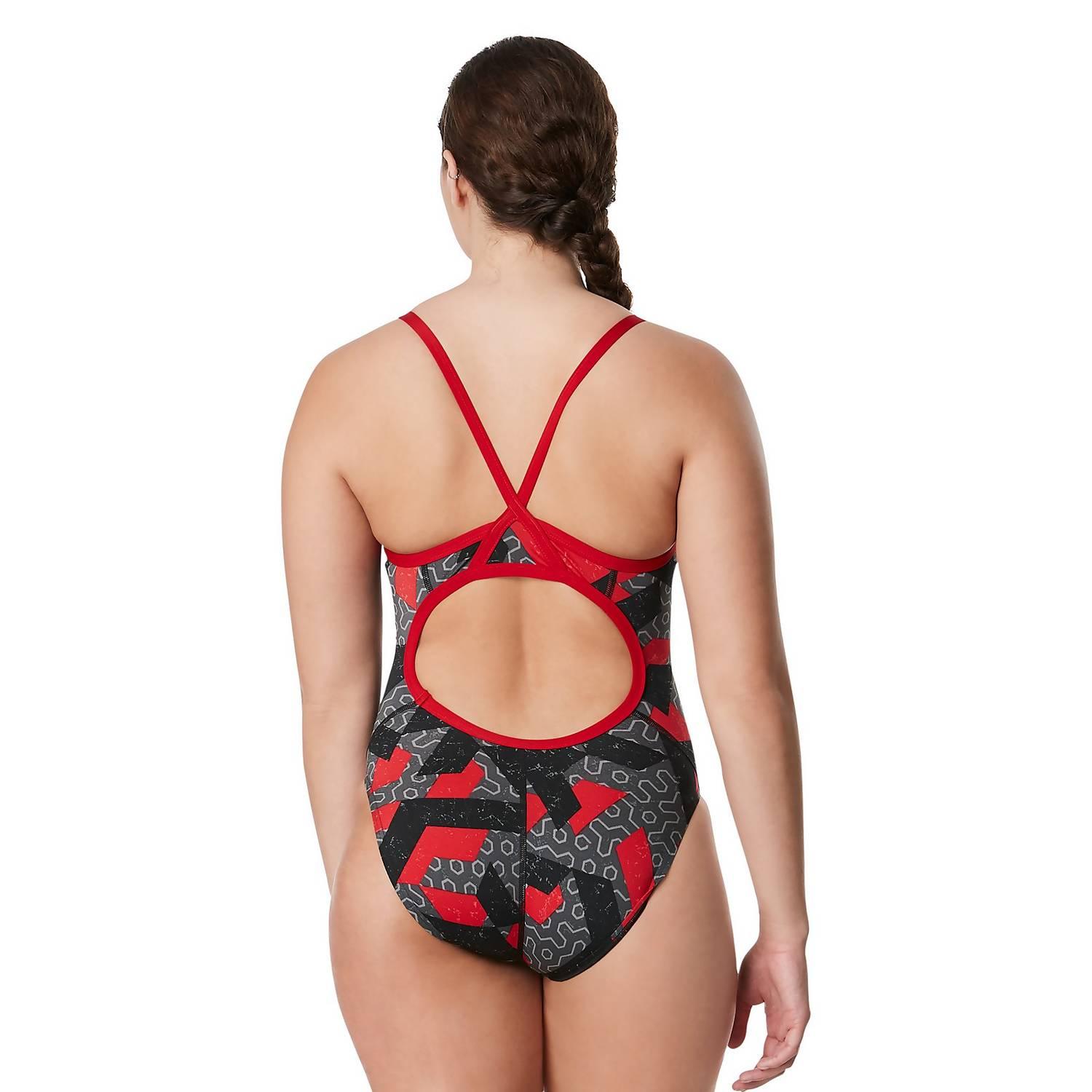 Speedo Women's Ruse Blocks Flyback One Piece