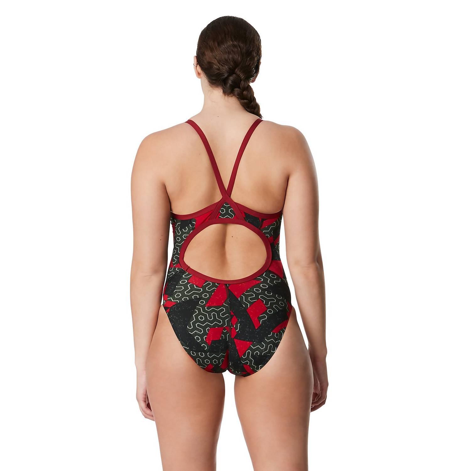 Speedo Women's Ruse Blocks Flyback One Piece