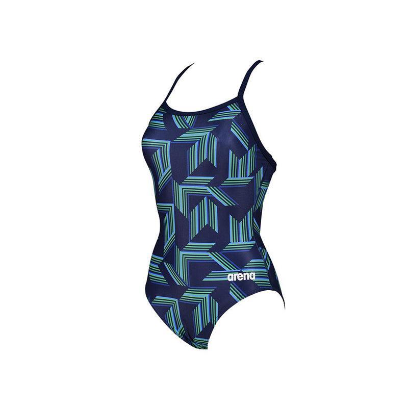 Team Arena Puzzled Light Drop Back - Navy/Green